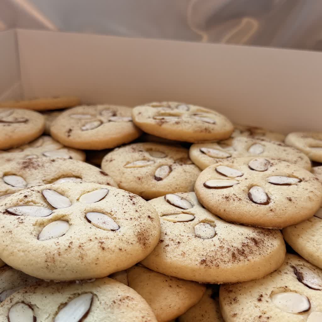 Cinnamon almond sugar cookies for a large event!